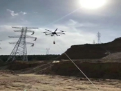 無人機放線繩在濮陽送變電工程公司應用